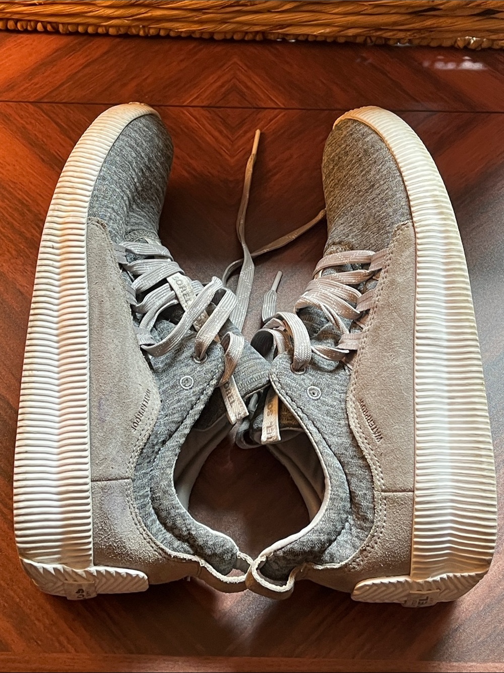 Sorel Grey Knit Casual Sneakers - Picture 8 of 9
